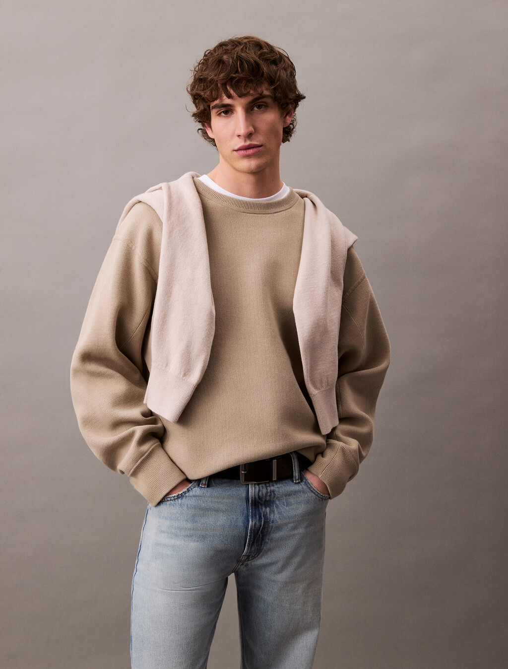 棉質混紡寬鬆運動衫, Pure Cashmere, hi-res