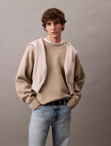 棉質混紡寬鬆運動衫, Pure Cashmere, hi-res