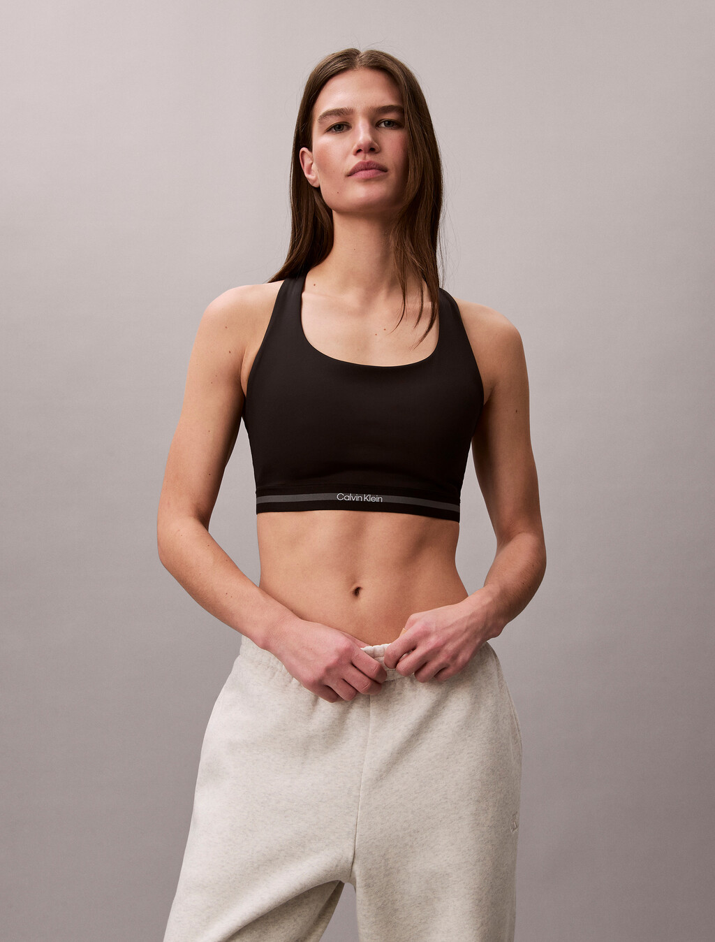 Quick-Dry Racerback Sports Bra, Black, hi-res