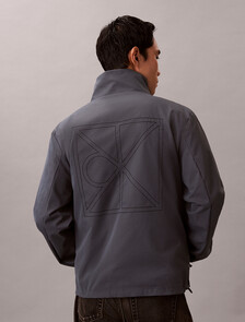 Emblem Reversible Nylon Jacket, Black, hi-res