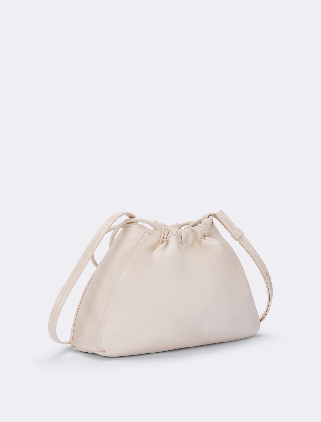 Gathered Drawstring Crossbody, Chalk, hi-res