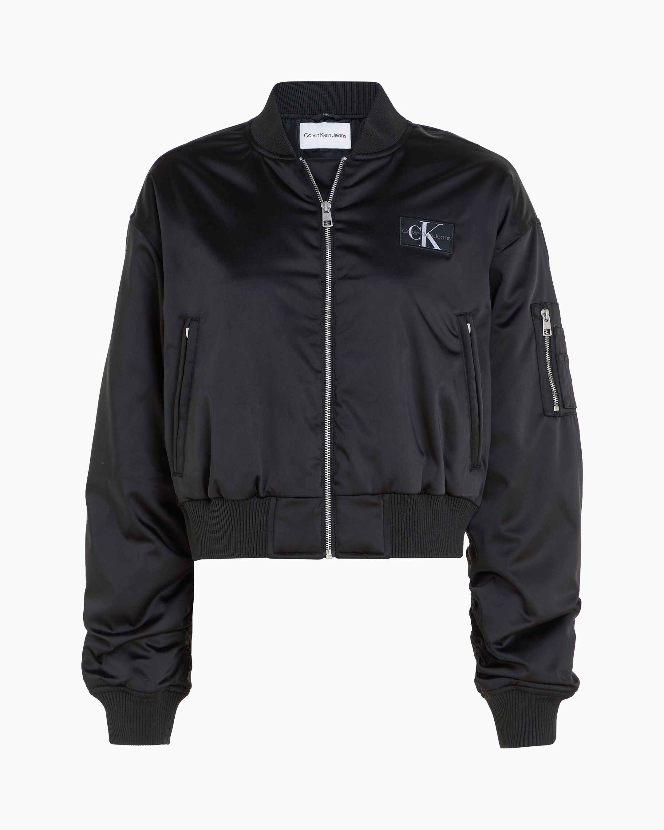 Calvin klein bomber leather jacket shop