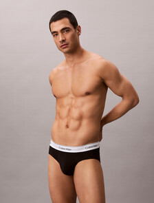 2 Pack Icon Cotton Stretch Hipster Briefs, Grey Heather / Black, hi-res