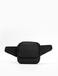 Ultralight Rubberized Waist Bag, BLACK, hi-res