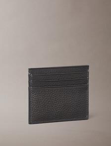 Leather RFID Foil Logo Cardholder, CK Charcoal, hi-res