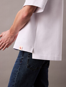 Monogram 珠地紋理 T 恤, Brilliant White, hi-res