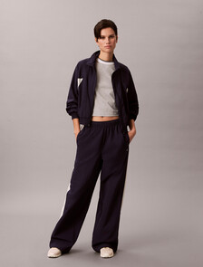 Relaxed Nylon Track Pants, Evening Blue, hi-res