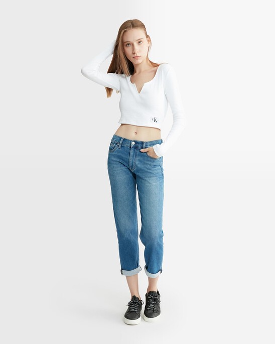 Slim Ribbed Long Sleeve Top
