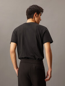 Flocked Monogram Tee, Ck Black, hi-res