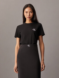 Core Monogram Embroidery Tee, Ck Black, hi-res