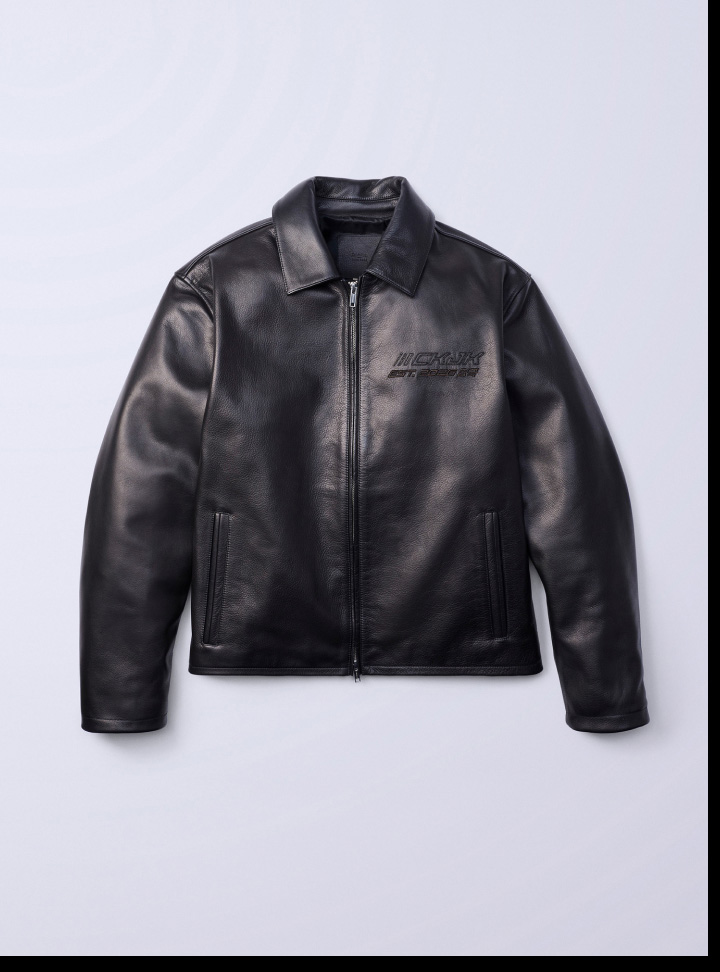 Jung Kook for Calvin Klein Leather Racer Jacket 