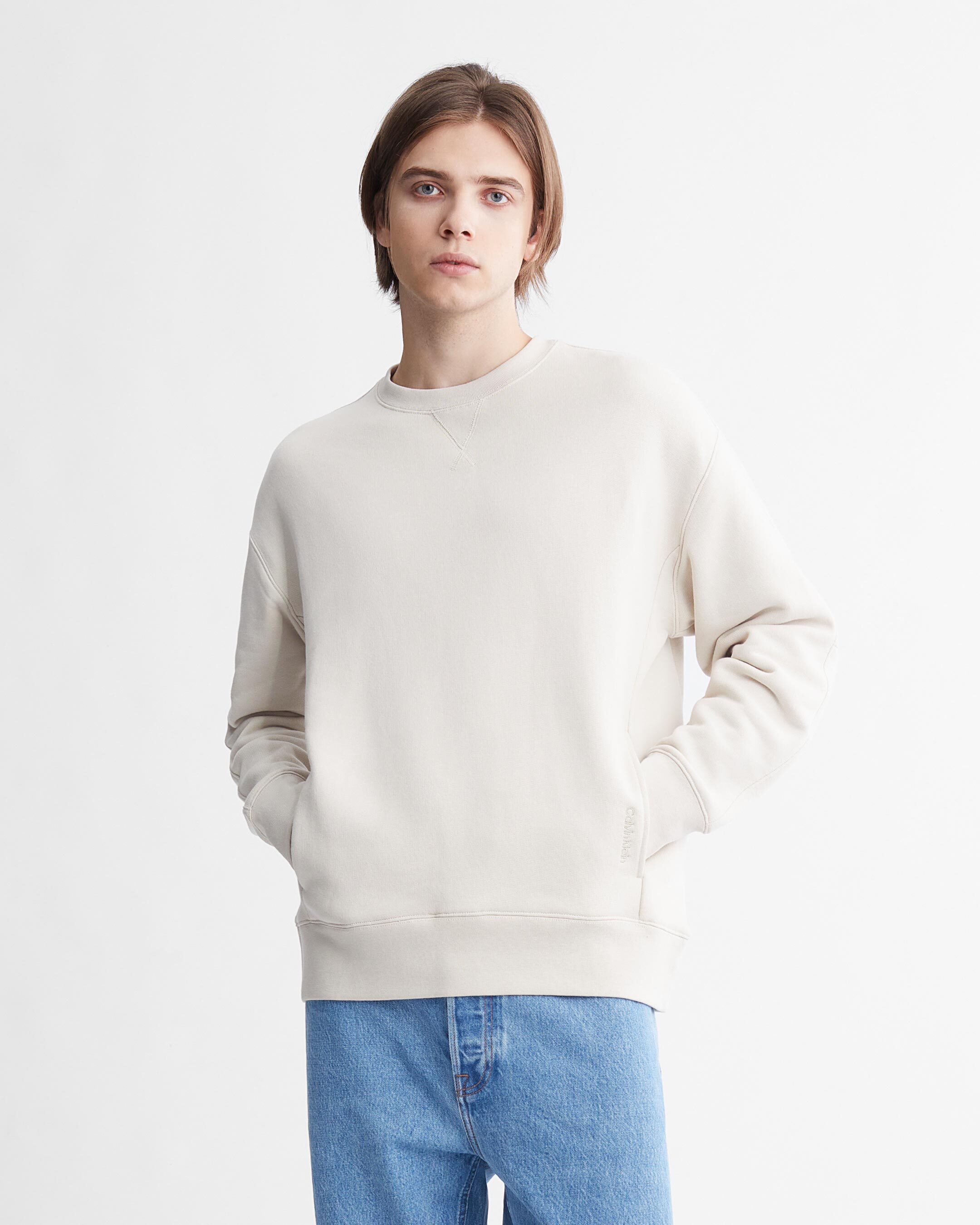 Calvin klein jeans deals crew neck sweatshirt