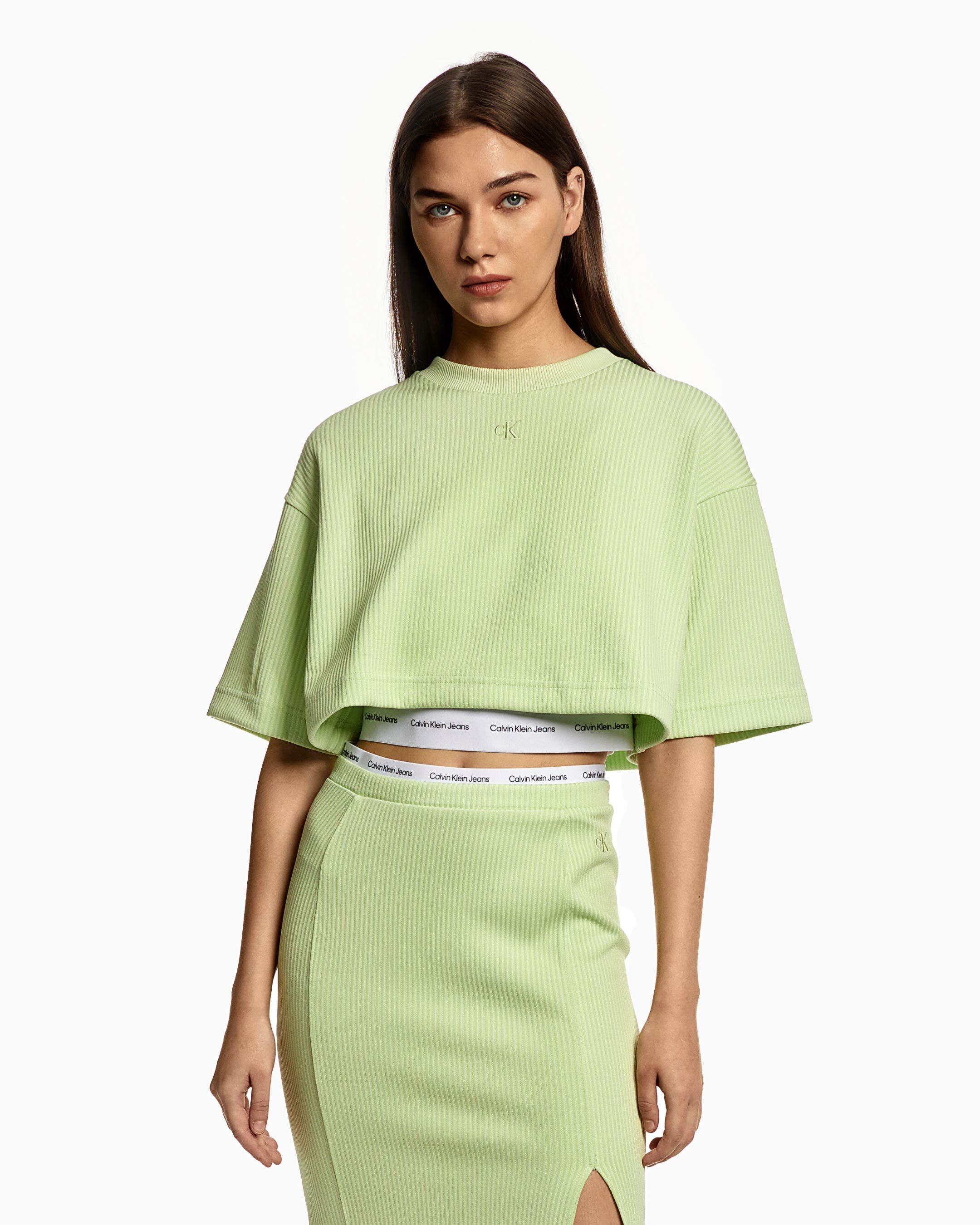 Calvin crop top outlet and shorts set