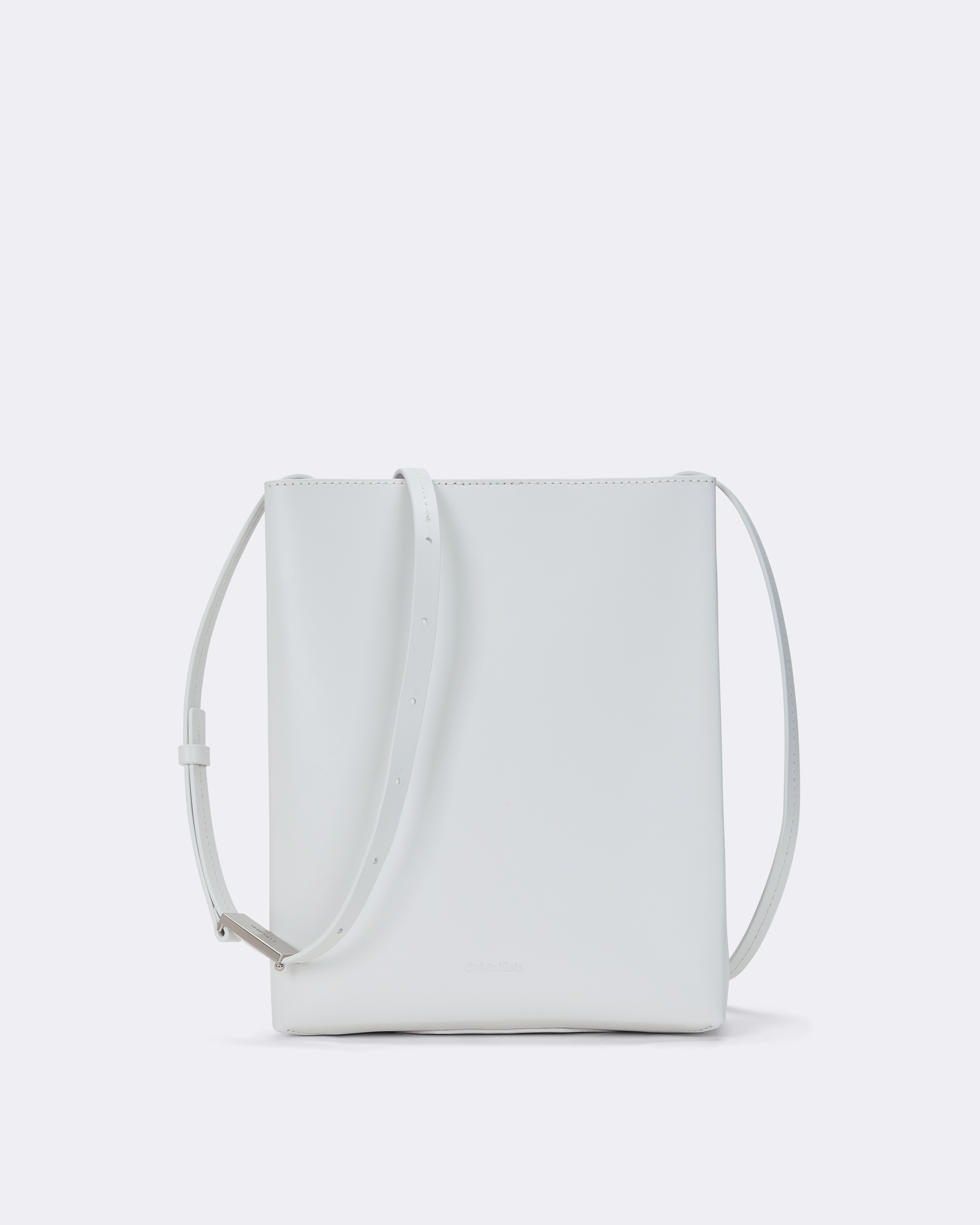 Line Leather Crossbody Bag, Chalk, hi-res