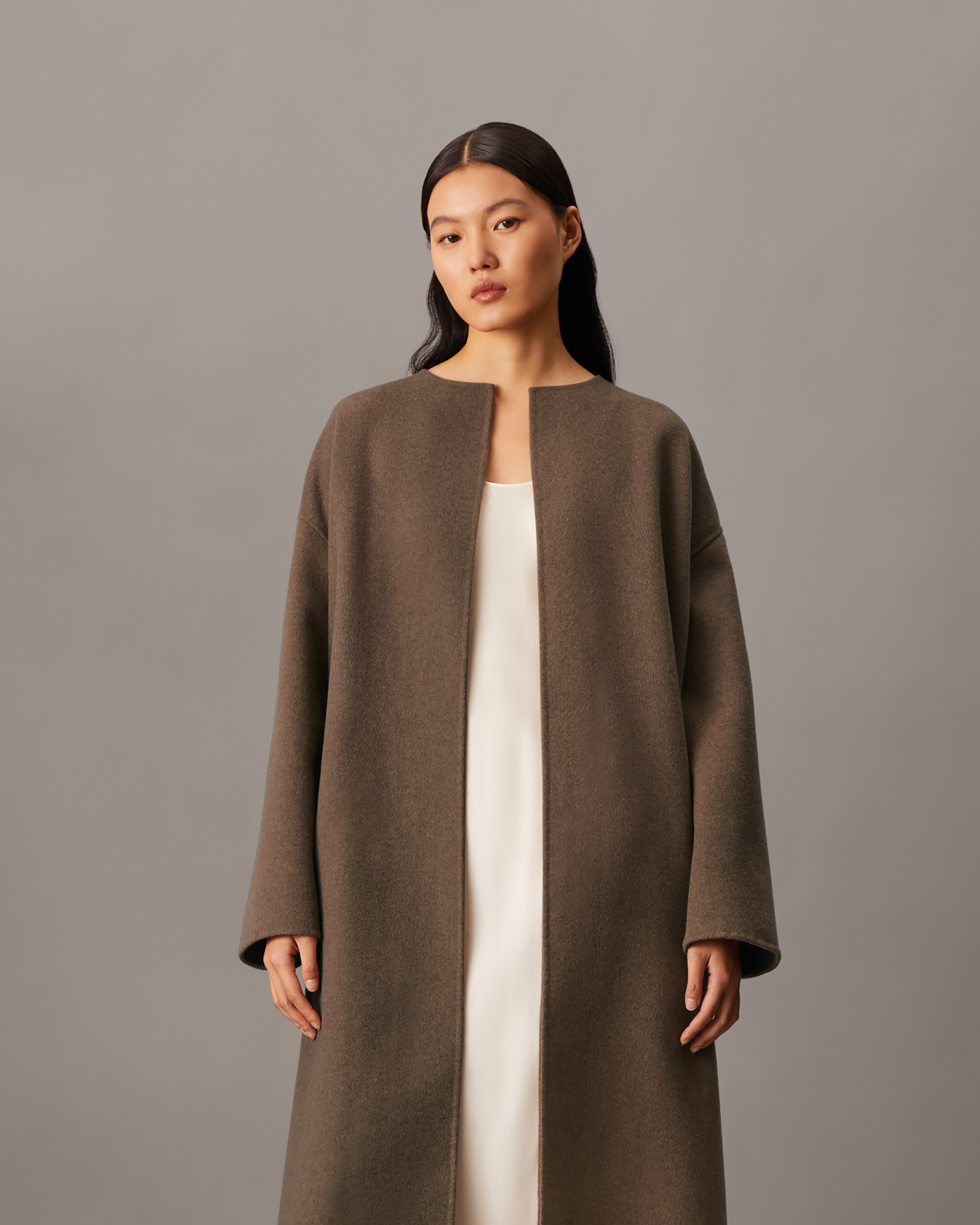 【新品未使用】LIDNM FINE WOOL MINIMAL HALF COAT LIDNM FINE WOOL MINIMAL HALF COAT