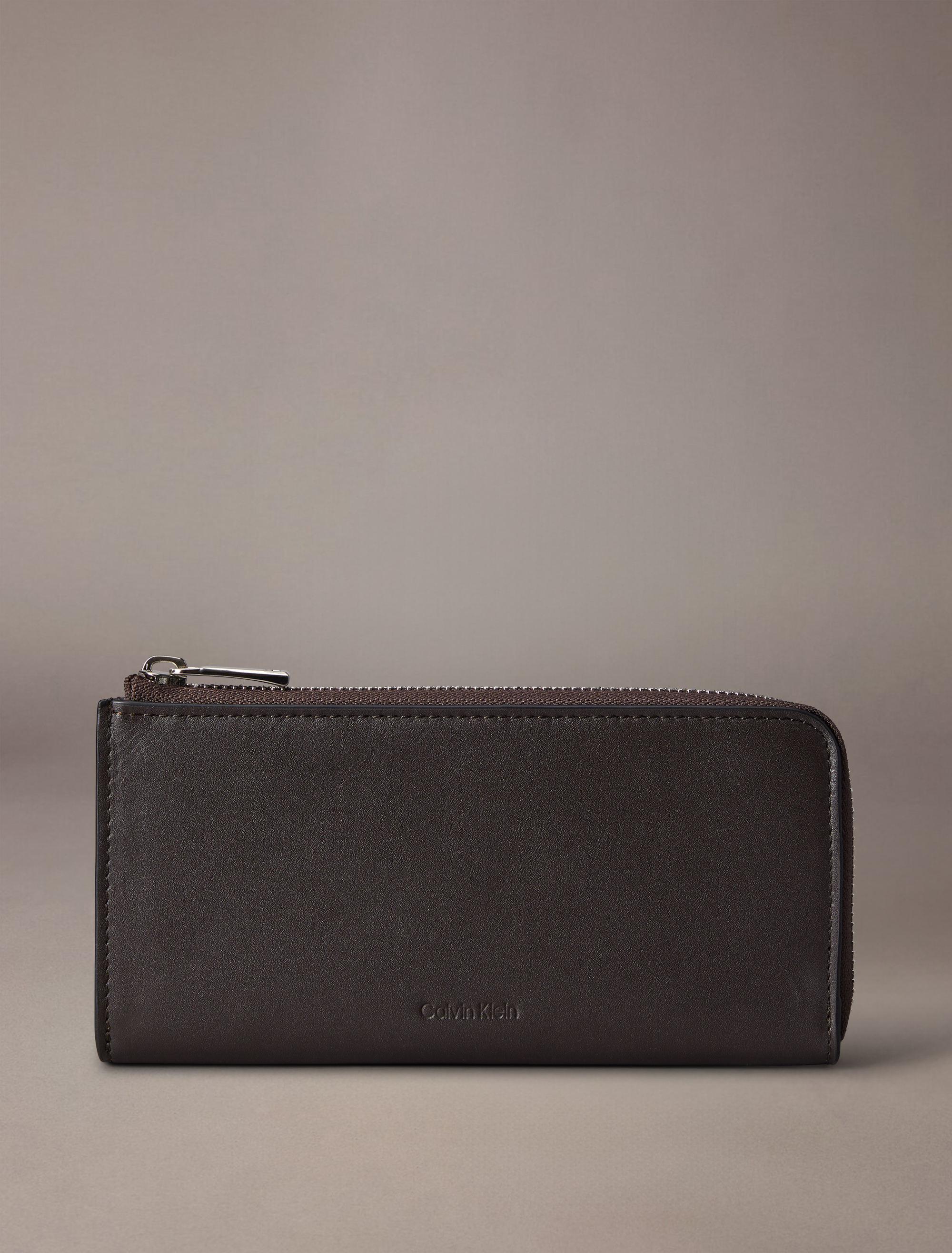 CK Inset Zip Around Wallet, Mulch, hi-res