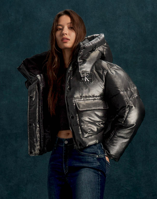 Calvin klein white winter sale jacket