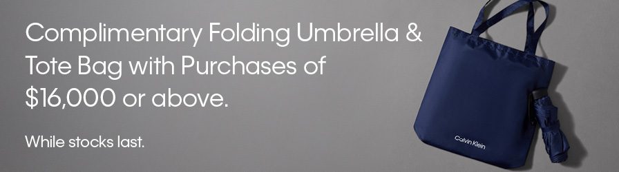 Calvin Klein Complimentary Umbrella and Tote Bag